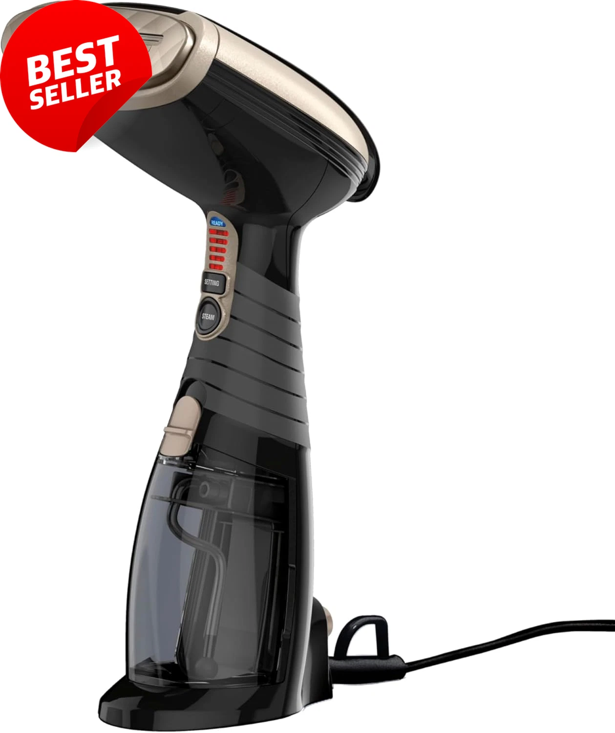 Handheld Garment Steamer 1875W Turbo Fabric Steamer Portable Black