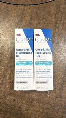 2 Pack Cerave Ultra-Light Moisturzing Gel 1.75 Fl oz, NEW IN BOX-FREE SHIP