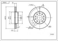 2X Hart 241 045 Bremsscheibe FüR Audi Seat Skoda VW
