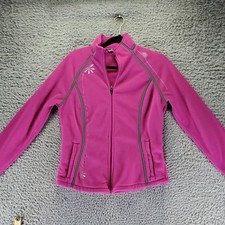 Eddie Bauer Jacket Girls Large Pink Full-Zip Activewear Fleece Gorpcore