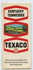 Texaco Oil Company Map of Kentucky Tennessee Rand McNally 1969