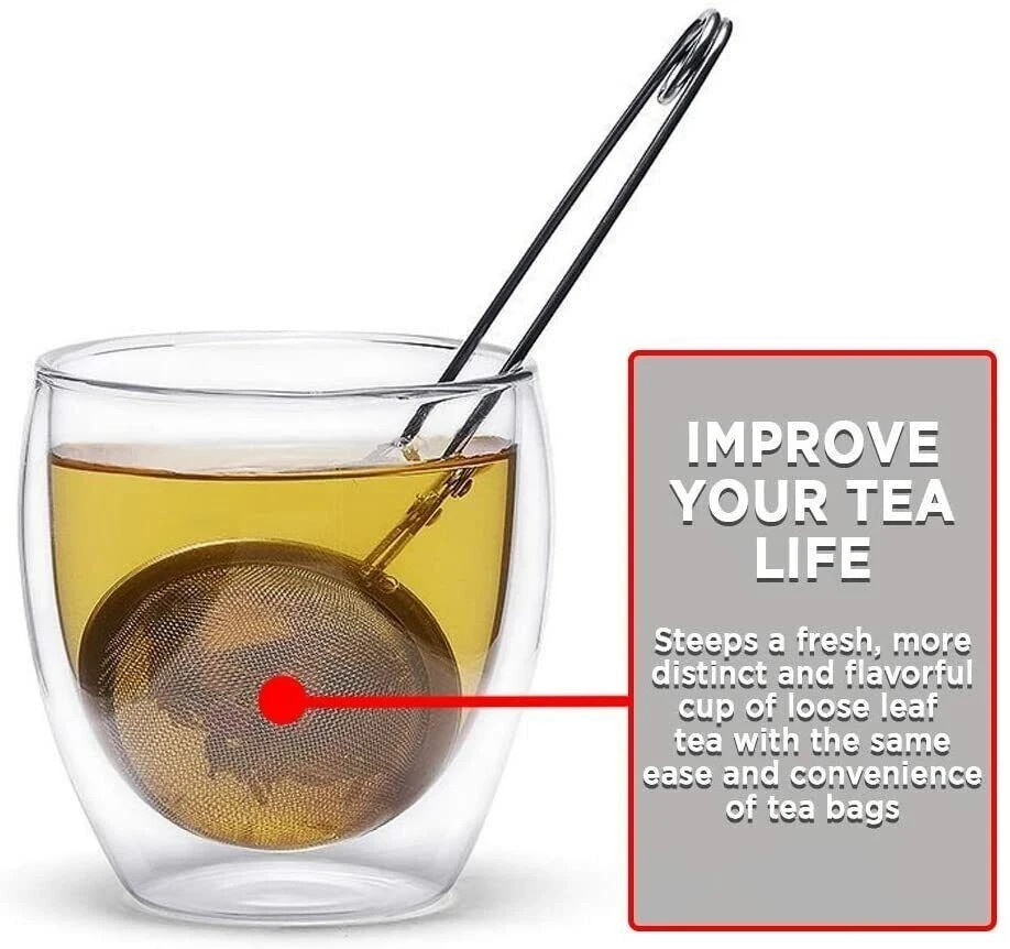 Steel Tea Infuser Strainer Ball Sphere Mesh Strainer Coffee Herb Spice ...