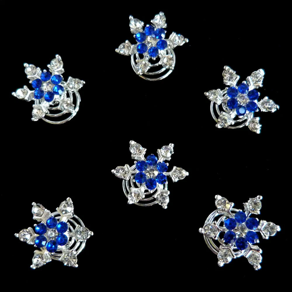 Pics Accessoire Cheveux Chignon Mariée/Mariage Bleu Turquoise/Ivoire