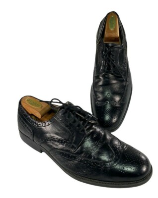 Bass Black Wingtip Shoes G H BASS Mens Size 10.5 M Derby Black Leather Wingtip Non  main image 3