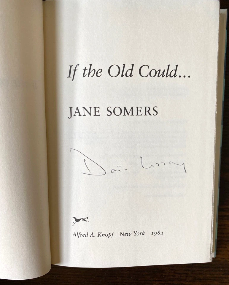 IF THE OLD COULD Jane Somers (aka Doris Lessing) 1st Ed. SIGNED Like New HC/DJ - Image 2 of 4