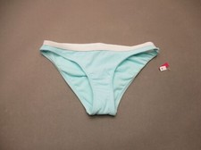 NWT XHILARATION Size S Womens Blue Stretch Mid Rise Cheeky Bikini Bottom 4C