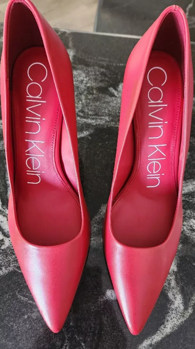 Calvin klein red clearance heels