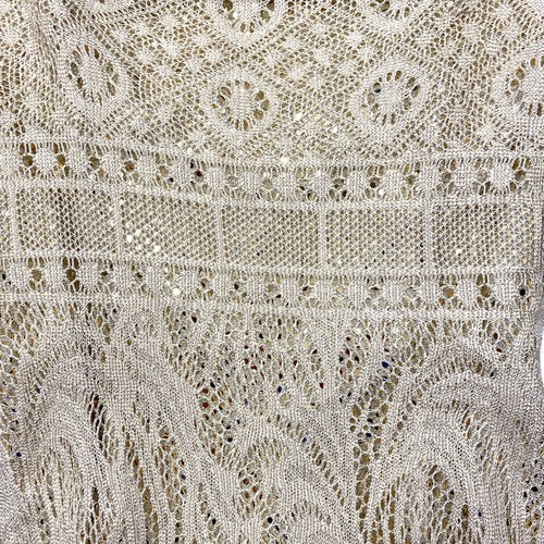 Vintage Gunne Sax Millennium Strapless Lace Long Sequin Underlay Maxi Dress Sz 7 - Picture 8 of 8
