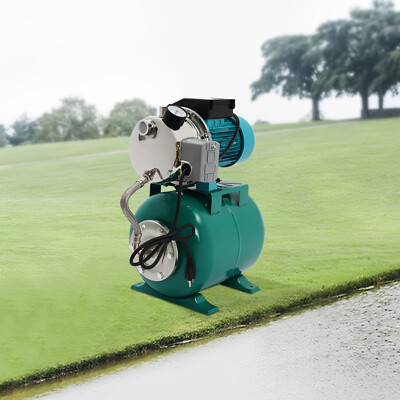 #ad 0.75kw 1HP Shallow Well Pump with Pressure Tank Irrigation Water Pump 3420r min $166.48