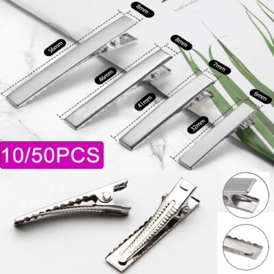 Hair Clips Crocodile Large Small Medium Silver Alligator Silver DIY Bow Blank
