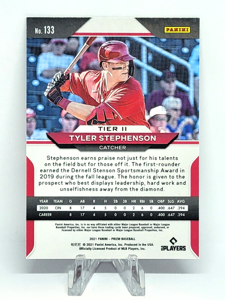  Foto zu 2021 Panini Prizm #133 Tyler Stephenson RC Baseball Rookie Card 