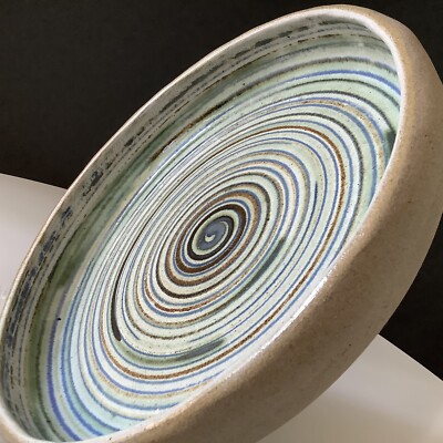 Marshall Studios Jane & Gordon Martz Ceramic Low Bowl #P156-70-D47 Lg. 12  Nice!
