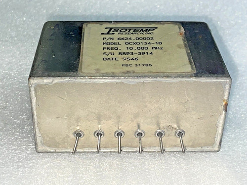 USED Isotemp 10MHz Ovenized Oscillator OCXO 134-10 +12V SineWave EFC