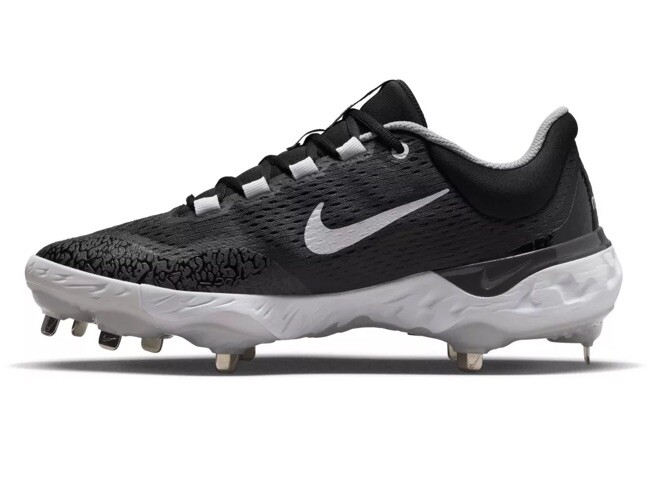 Nike Alpha Huarache Elite 4 Low Black White Baseball Cleats Mens 16 DJ6521-001 Amazon.com | Nike Alpha Huarache Elite 4 Low Metal Baseball  main image 3
