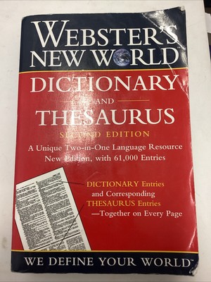 Webster's New World Dictionary and Thesaurus, 2nd Edition  010335