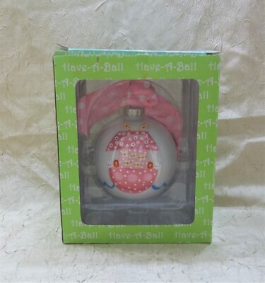 Train Up A Child Girl Glass Ball Religious Christmas Ornament Have-A-Ball Brand