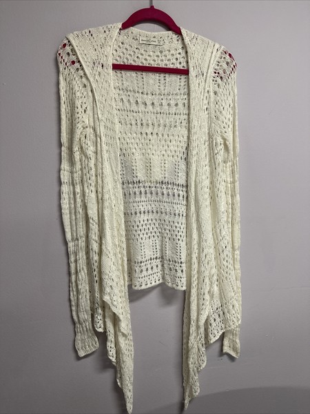 Abercrombie And Fitch Cardigan White / Ivory Hooded Wrap. Ladies Size XS