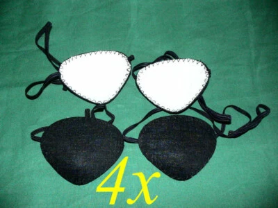 BUND - BUNDESWEHR 4x EYE PATCH Medical Bundeswehr Rubber Band Eye Protection Eyepatch Carnival