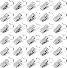 32Pcs Curtain Clips with S Hooks, Hanging Party Lights Clips, Tapestry Hangers