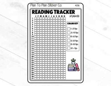 4056 Reading Tracker Planner Stickers.
