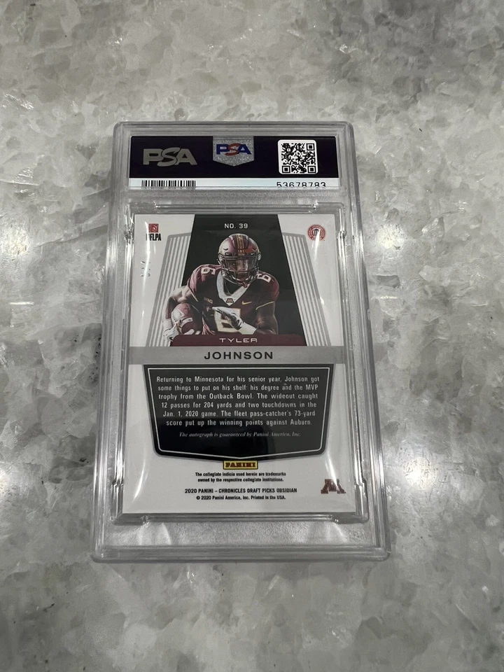 Panini Obsidian Tyler Johnson Rookie Electric Etch Yellow Auto 5/7 PSA 9! - Image 2 of 2