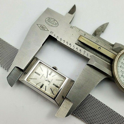 Vintage 1969 Lady Timex Electric Wrist Watch Model 82 West German Manufacture - Picture 9 of 12