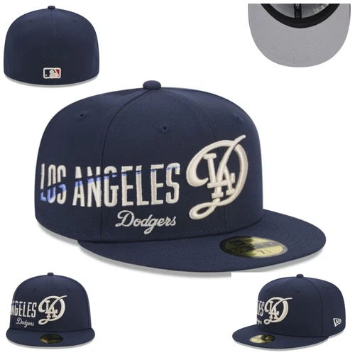Los Angeles Dodgers Hat Fitted Cap Unisex Adult Baseball Hat Flat Brim Hat Cap - Picture 13 of 16