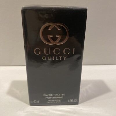 GUCCI GUILTY POUR HOMME * Cologne for Men * EDT * 1.6oz * BRAND NEW IN BOX Seale