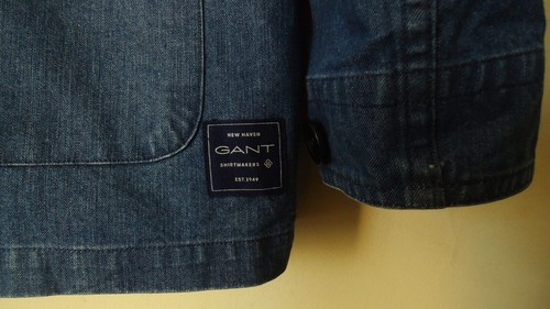 GANT size M Men's Jeans Coats Blue Denim NEW - Picture 8 of 13