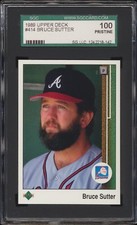 1989 Upper Deck Bruce Sutter #414 HOF Card SGC 100 PRISTINE