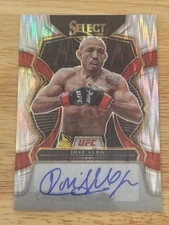 Jose Aldo Auto Signatures Silver Flash Prizm 2023 Panini Select UFC #SG-JAL