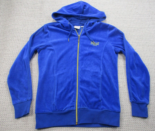 Everlast Sweatshirt Womens Small Hoodie Fleece Blue Full Zip Sports Gym Boxing