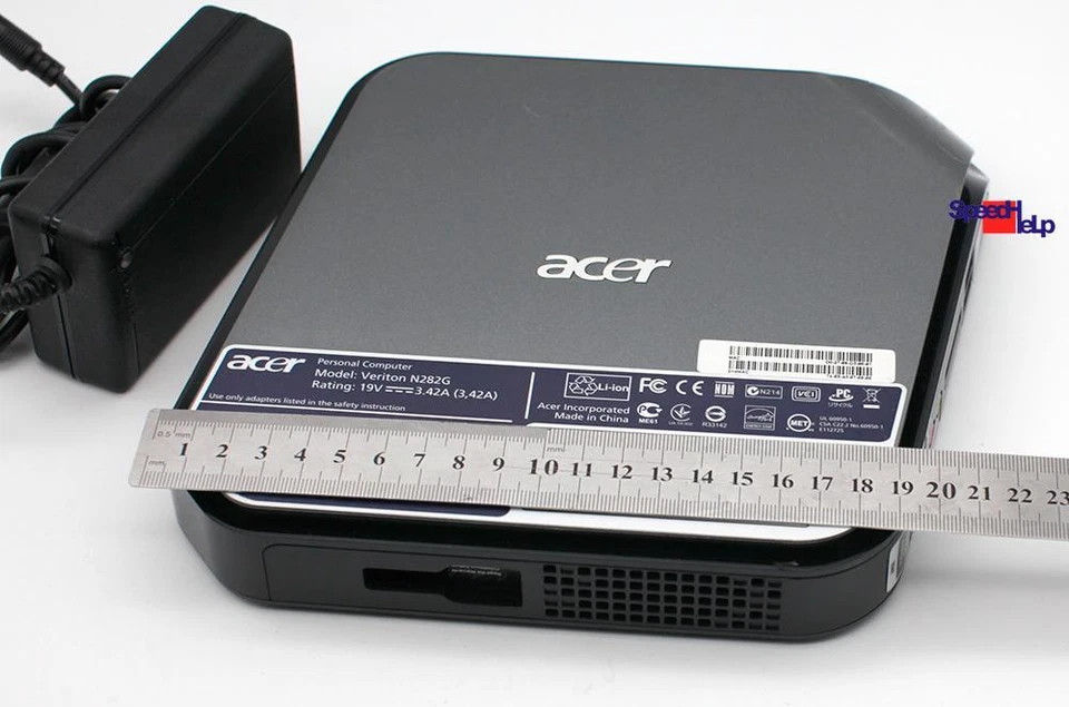 Mini Pc Computer Acer Veriton N282G Intel Atom D525 Dual Core Win 7 Wlan Wi-Fi - Immagine 3 di 4