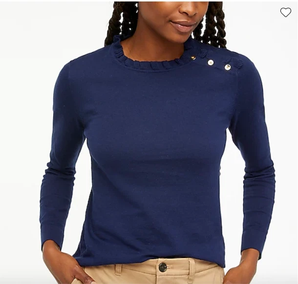 j crew ruffle sweater