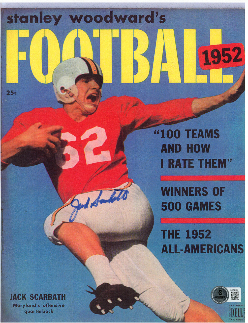 Jack Scarbath Autographed Signed Maryland Terrapins 8x10 Photo Beckett 48226 