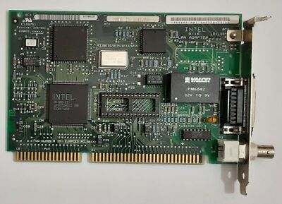 Intel 8/16 LAN Adapter ISA Netzwerkkarte (BNC, Koax, retro, 1993)