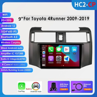 For Toyota 4Runner 2009-2019 CarPlay Android13 Car Stereo Radio GPS WiFi+AHD Cam