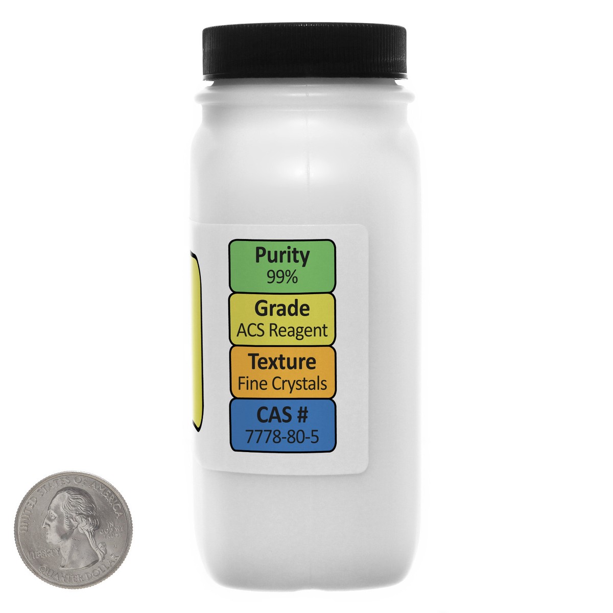 Potassium Sulfate [K2SO4] 99% Reagent Grade Crystals 8 Oz in a