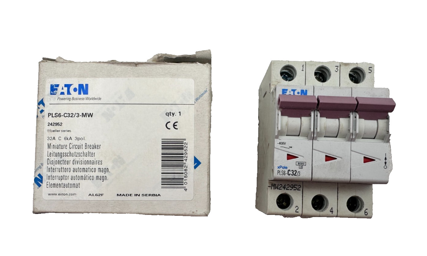 EATON PLS6-C32/3-MW protégez vos moteurs triphasés contre les surcharges 32A