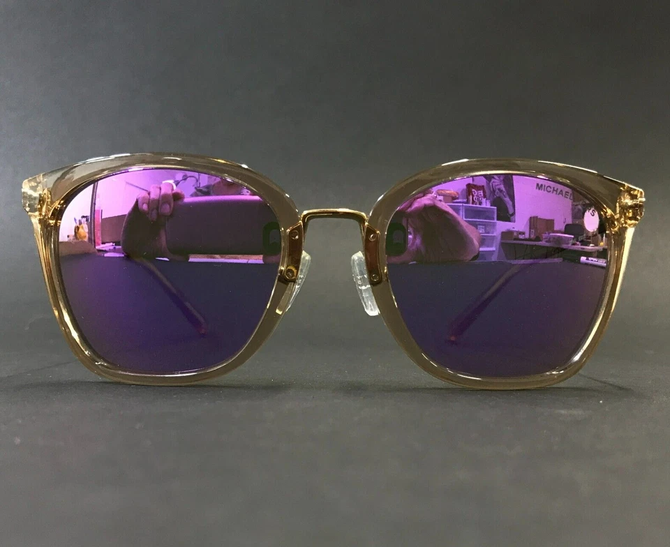 Gafas de sol Michael Kors MK2064 Lugano 33544V marrón dorado montura con lentes moradas Foto 2 de 4