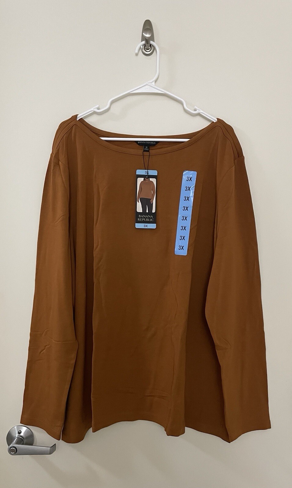 3X Banana Republic Soft Long Sleeve Brown Top for Comfort & Style