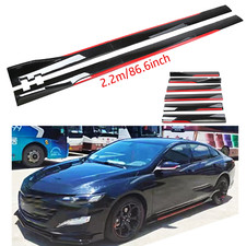 Side Skirt Extension Body Kit Splitter Spoiler Glossy Black For Chevy Camaro Ss