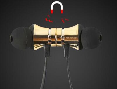 BLUETOOTH 4.2 HEADPHONES SPORT magnet stereo earphones headset mic rechargeable