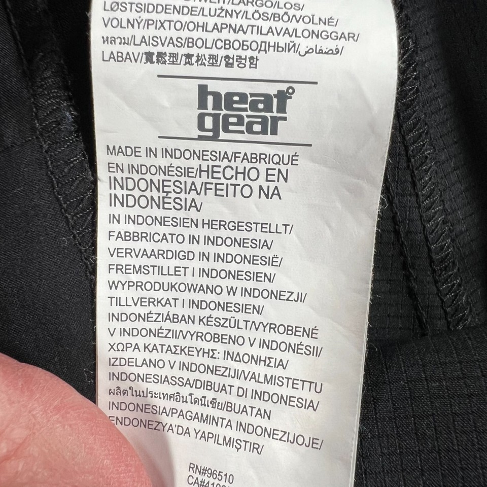 Under Armour Pants Mens Size 46 Black Chino Golf Loose Fit Heat Gear