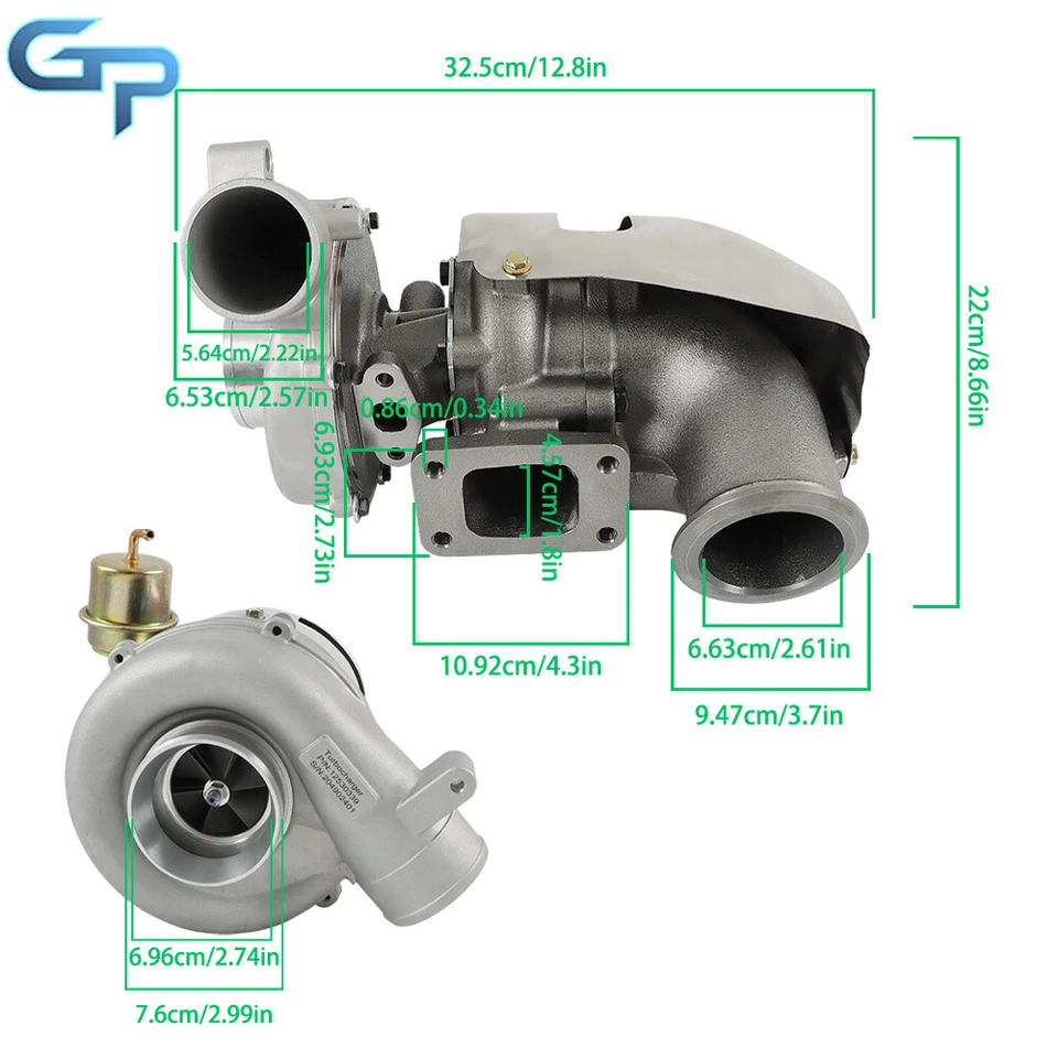 Turbocompresor para Chevrolet C1500 GMC C3500 K1500 K3500 1994-1995 6,5 L diésel Foto 2 de 4