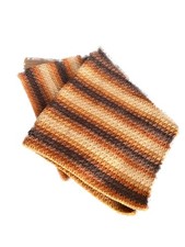 Crocheted Brown Striped Baby Blanket