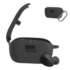 for JBL Vibe Buds Case Cover, Silicone Protective Portable Scratch Shock Black
