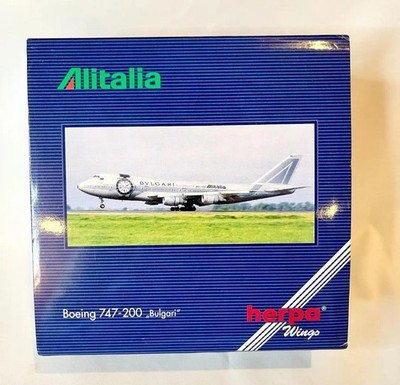 Herpa Wings Alitalia B747200 Aircraft Model Item Not Specified