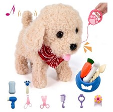 Interactive Walking Plush Puppy Toy Dog, Remote Control Electronic Robot Dog