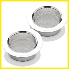 2PCS Kitchen Sink Strainer-Stainless Steel Mesh Drain Strainer,Large Wide Rim...